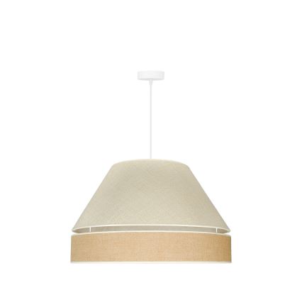 Duolla - Hanglamp aan een koord YUTE AVIGNON 1xE27/15W/230V diameter 60 cm grijs/bruin
