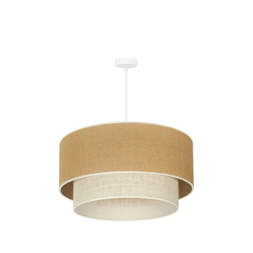 Duolla - Hanglamp aan een koord YUTE BOHO 3xE27/15W/230V diameter 60 cm bruin/crème