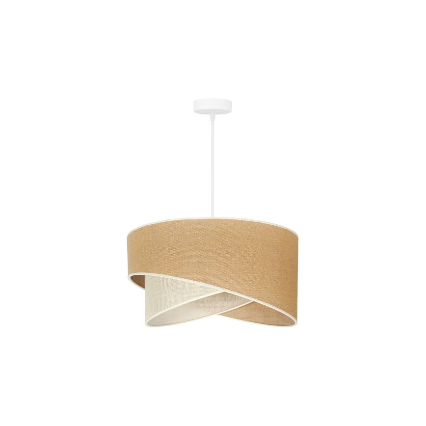 Duolla - Hanglamp aan een koord YUTE CELLO 1xE27/15W/230V diameter 45 cm bruin/grijs