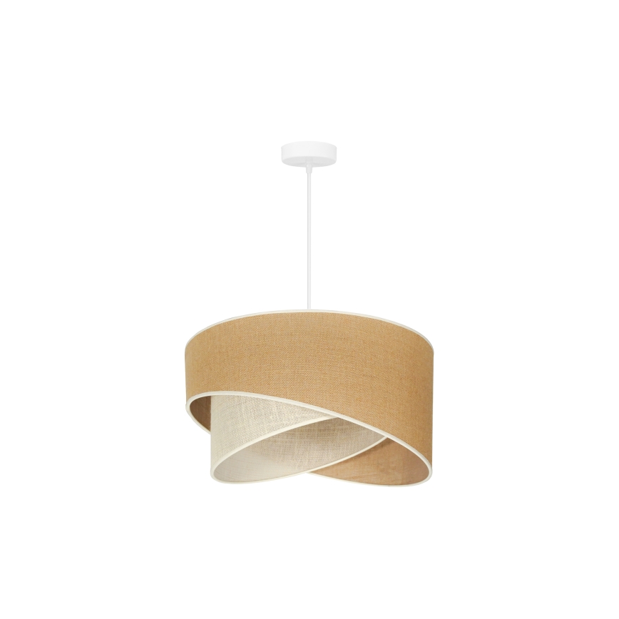 Duolla - Hanglamp aan een koord YUTE CELLO 1xE27/15W/230V diameter 45 cm bruin/grijs