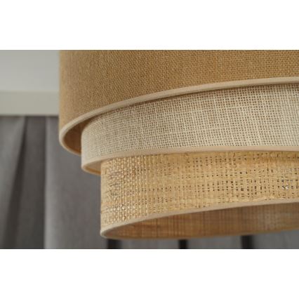 Duolla - Hanglamp aan een koord YUTE TRIO 3xE27/15W/230V diameter 60 cm bruin/grijs/beige