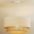 Duolla - Hanglamp aan kabel BOHO 1xE27/40W/230V Ø 45 cm crème/bruin