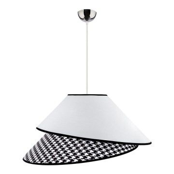 Duolla - Hanglamp aan kabel COCO 1xE27/40W/230V Ø 50 cm wit/zwart