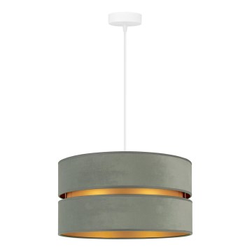 Duolla - Hanglamp aan kabel DUO 1xE27/15W/230V licht groen pr. 40 cm goudkleurig