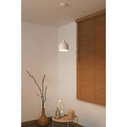 Duolla - Hanglamp aan kabel IRONLINE 1xE27/15W/230V pr. 17 cm wit