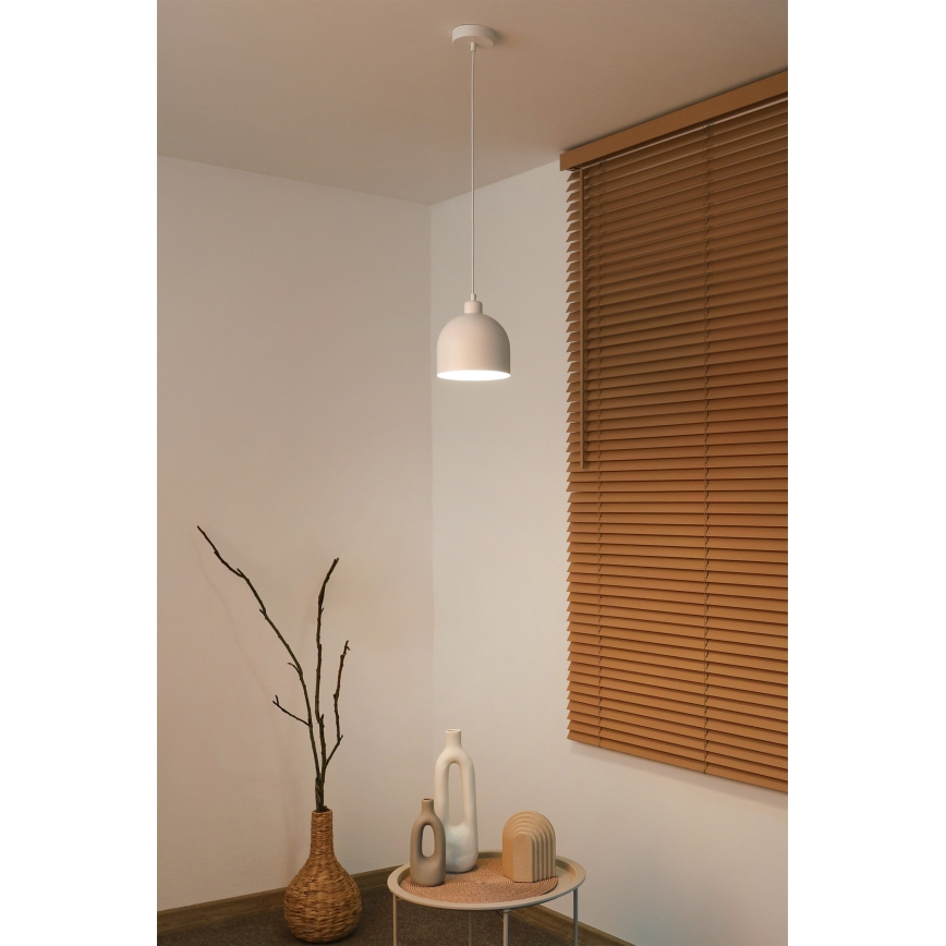 Duolla - Hanglamp aan kabel IRONLINE 1xE27/15W/230V pr. 17 cm wit
