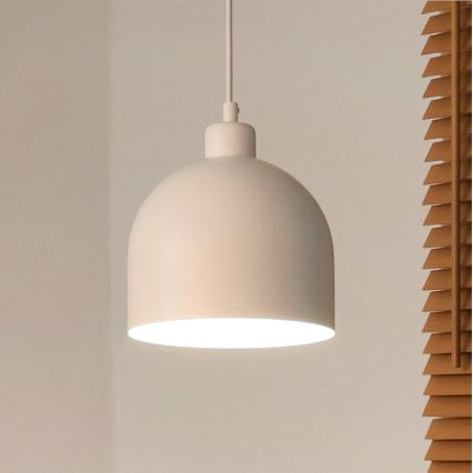 Duolla - Hanglamp aan kabel IRONLINE 1xE27/15W/230V pr. 17 cm wit