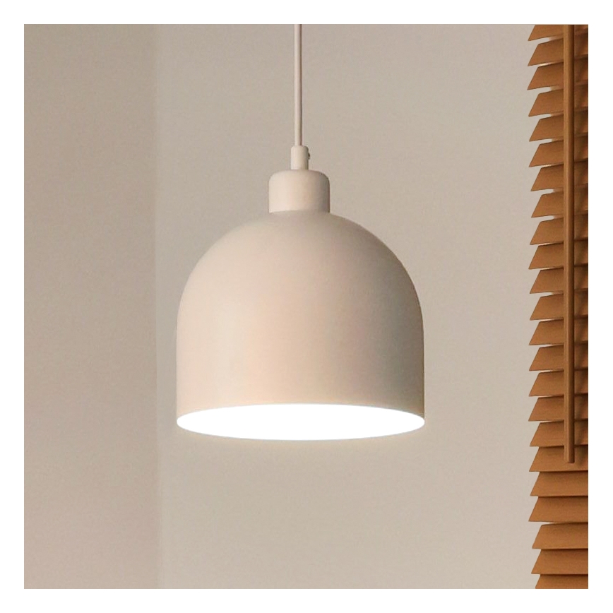 Duolla - Hanglamp aan kabel IRONLINE 1xE27/15W/230V pr. 17 cm wit