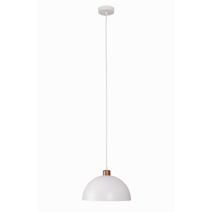 Duolla - Hanglamp aan kabel IRONLINE 1xE27/15W/230V Ø 27 cm wit/koper