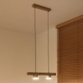 Duolla - Hanglamp aan kabel IRONLINE 2xGX53/3W/230V dennenhout/eikenhout/beige