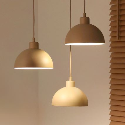 Duolla - Hanglamp aan kabel IRONLINE 3xE27/15W/230V beige