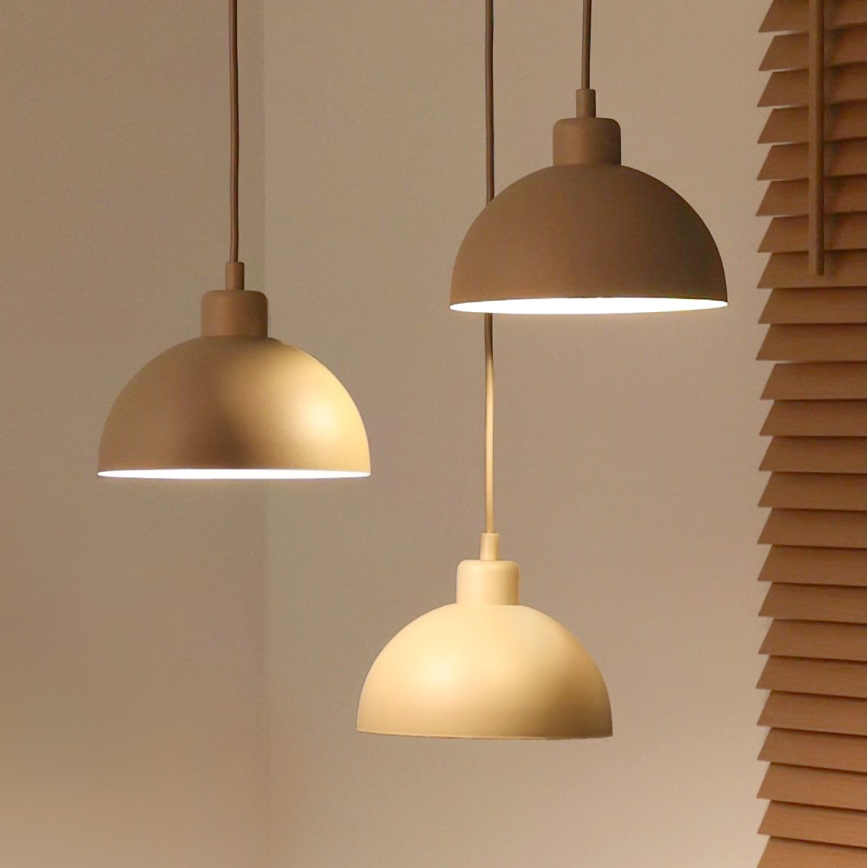 Duolla - Hanglamp aan kabel IRONLINE 3xE27/15W/230V beige