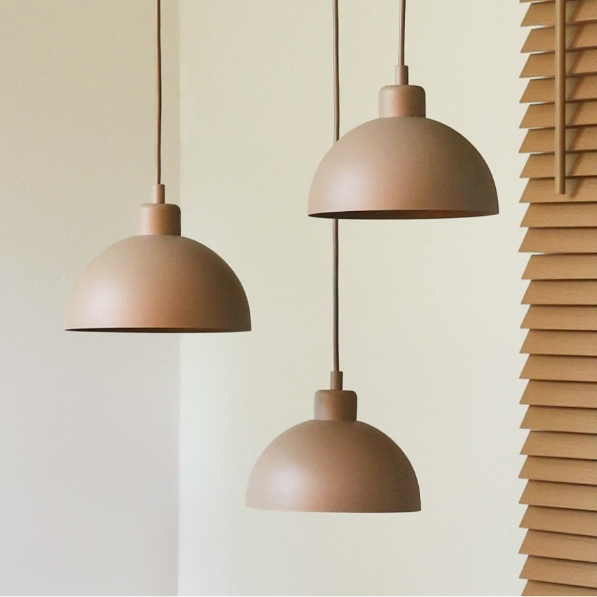 Duolla - Hanglamp aan kabel IRONLINE 3xE27/15W/230V beige