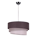 Duolla - Hanglamp aan kabel TRIO 1xE27/40W/230V Ø 45 cm antraciet/grijs/wit