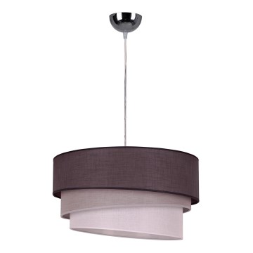 Duolla - Hanglamp aan kabel TRIO 1xE27/40W/230V Ø 45 cm antraciet/grijs/wit