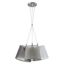 Duolla - Hanglamp aan koord ROSSA 3xE27/40W/230V antraciet/grijs