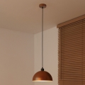 Duolla - Hanglamp aan snoer IRONLINE 1xE27/15W/230V Ø 27 cm koper/zwart