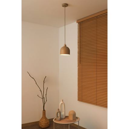 Duolla - Hanglamp met kabel IRONLINE 1xE27/15W/230V Ø 17 cm beige