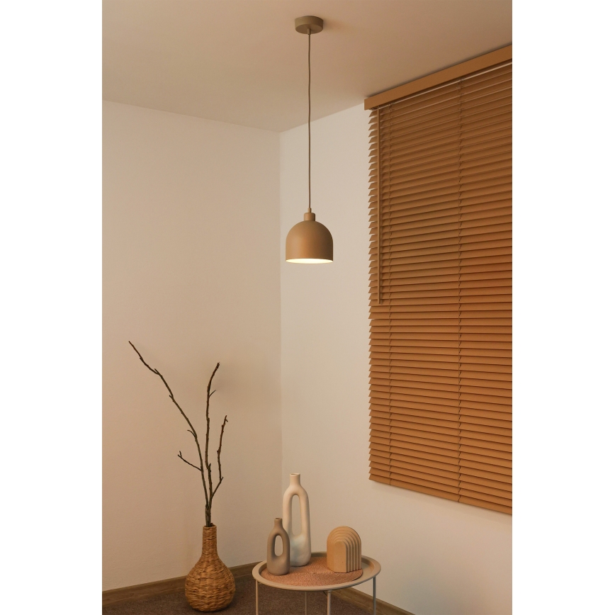 Duolla - Hanglamp met kabel IRONLINE 1xE27/15W/230V Ø 17 cm beige