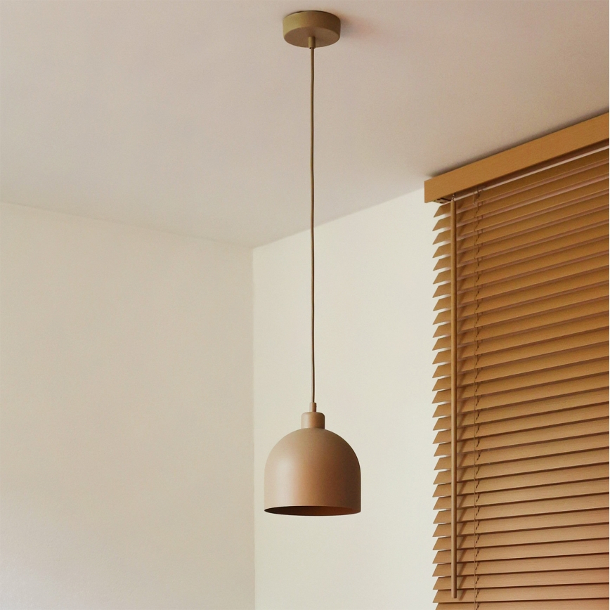Duolla - Hanglamp met kabel IRONLINE 1xE27/15W/230V Ø 17 cm beige