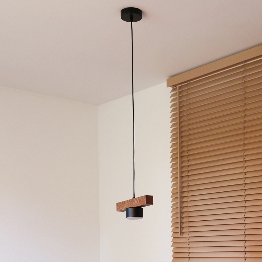 Duolla - Hanglamp met kabel IRONLINE 1xGX53/3W/230V grenen eiken/zwart