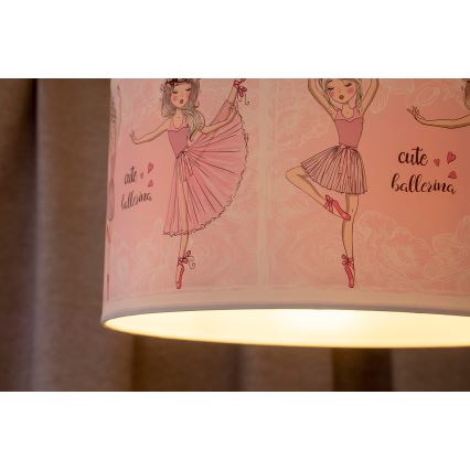 Duolla - Kinder hanglamp aan een koord PRINT M 1xE27/40W/230V diameter 35 cm ballerina's