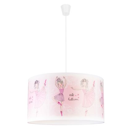 Duolla - Kinder hanglamp aan een koord PRINT M 1xE27/40W/230V diameter 35 cm ballerina's