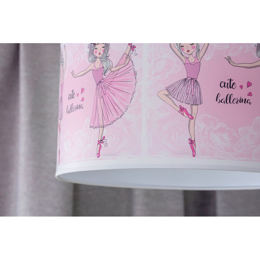 Duolla - Kinder hanglamp aan een koord PRINT M 1xE27/40W/230V diameter 35 cm ballerina's