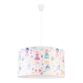 Duolla - Kinder hanglamp aan een koord PRINT M 1xE27/40W/230V diameter 35 cm prinsessen