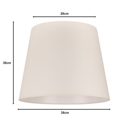 Duolla - Lampenkap voor staande lamp CLASSIC L E27 pr. 38 cm crème