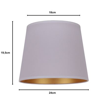 Duolla - Lampenkap voor bureaulamp CLASSIC M E27 Ø 24 cm grijs