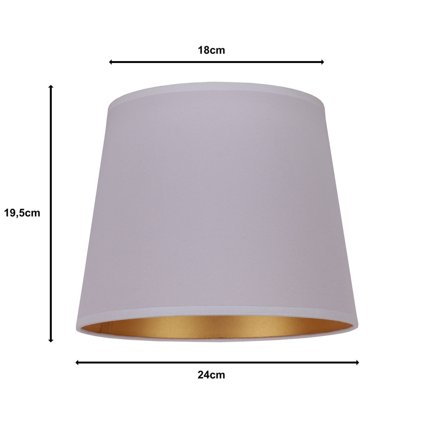 Duolla - Lampenkap voor bureaulamp CLASSIC M E27 Ø 24 cm grijs