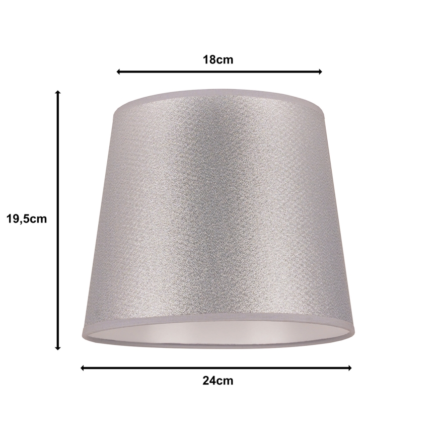 Duolla - Lampenkap voor tafellamp CLASSIC M E27 pr. 24 cm zilver