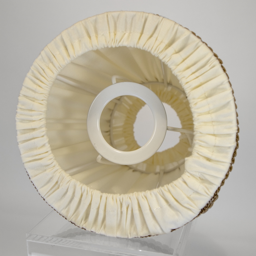 Duolla - Lampenkap voor tafellamp en vloerlamp E27 pr. 15 cm crème/bruin