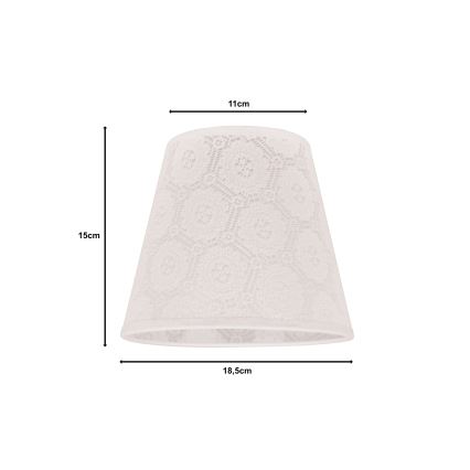 Duolla - Lampenkap voor bureaulamp SOFIA XS E14 pr. 18,5 cm wit