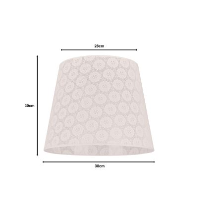Duolla - Lampenkap voor kroonluchter CLASSIC L E27 diameter 38 cm wit