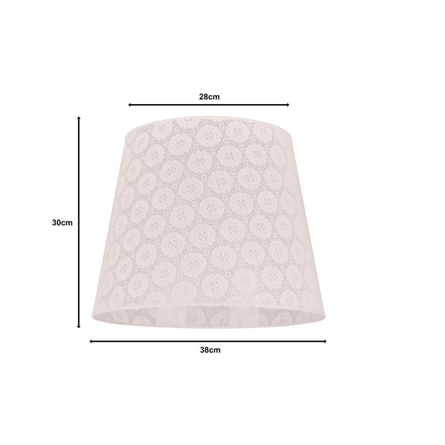 Duolla - Lampenkap voor kroonluchter CLASSIC L E27 diameter 38 cm wit