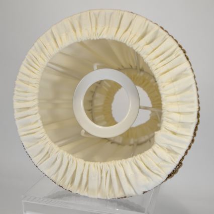 Duolla - Lampenkap voor tafel- en vloerlampen E27 diameter 15 cm crème/bruin