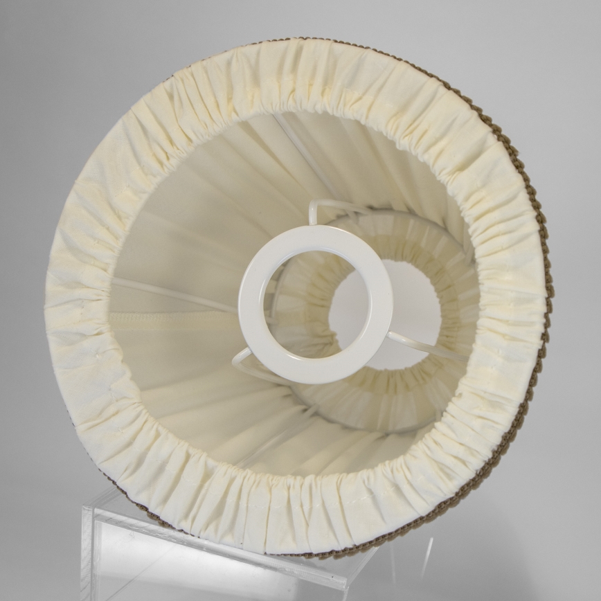Duolla - Lampenkap voor tafel- en vloerlampen E27 diameter 18,5 cm crème/bruin