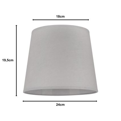 Duolla - Lampenkap voor tafellamp CLASSIC M E27 diameter 24 cm grijs
