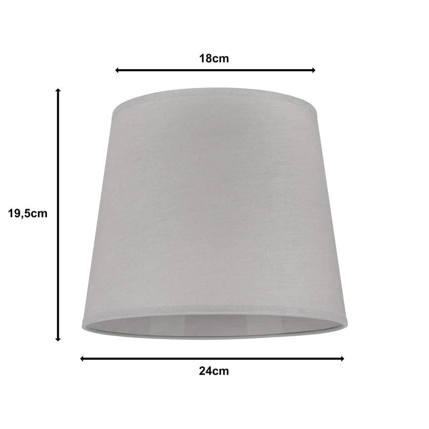 Duolla - Lampenkap voor tafellamp CLASSIC M E27 diameter 24 cm grijs
