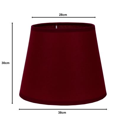 Duolla - Lampenkap voor vloerlamp CLASSIC L E27 diameter 38 cm bordeaux