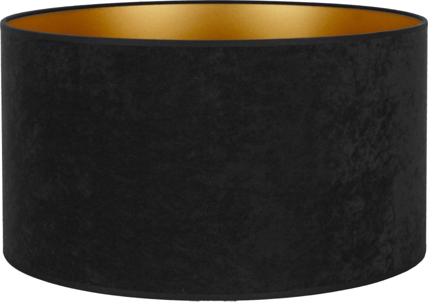 Duolla - Lampenkap voor vloerlamp VELVET E27 diameter 35 cm zwart/goud