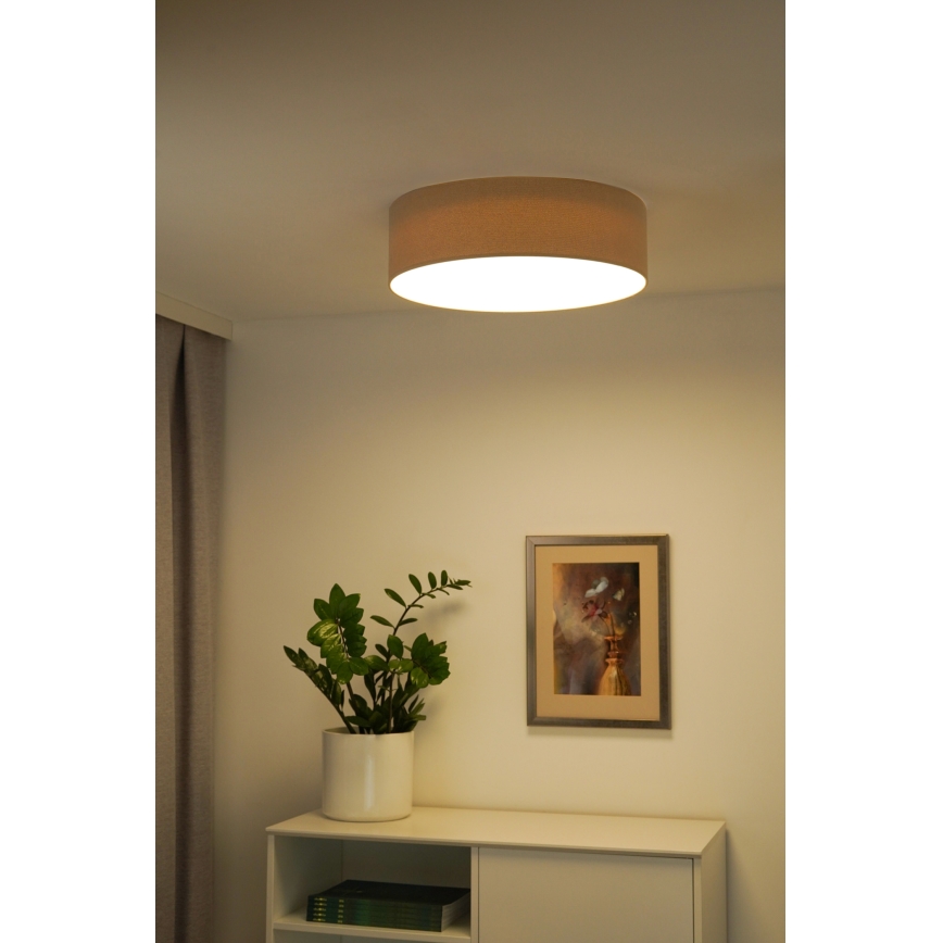Duolla - LED Plafondlamp CORTINA LED/26W/230V diameter 30 cm 4000K beige