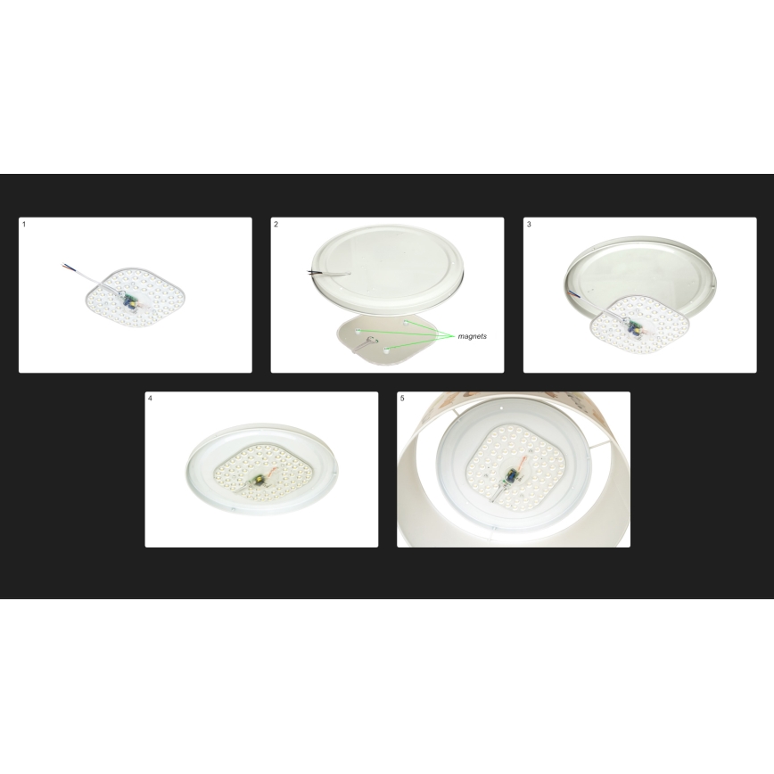 Duolla - LED Plafondlamp CORTINA LED/26W/230V diameter 30 cm 4000K groen