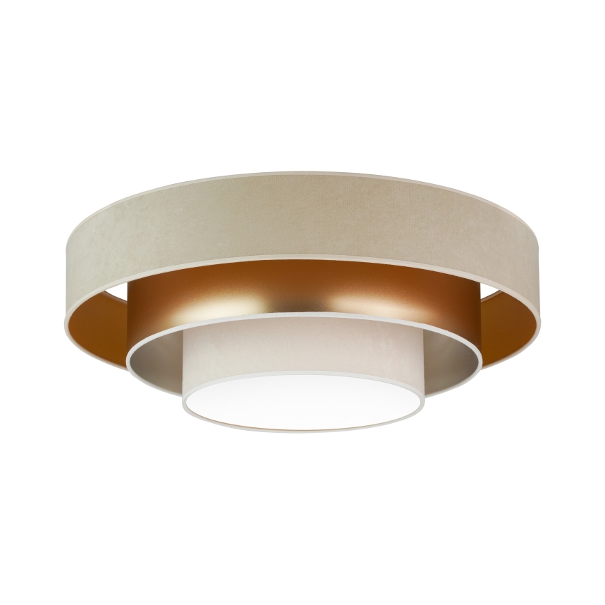 Duolla - LED Plafondlamp LUNETA LED/26W/230V diameter 60 cm 4000K beige/goud/crème