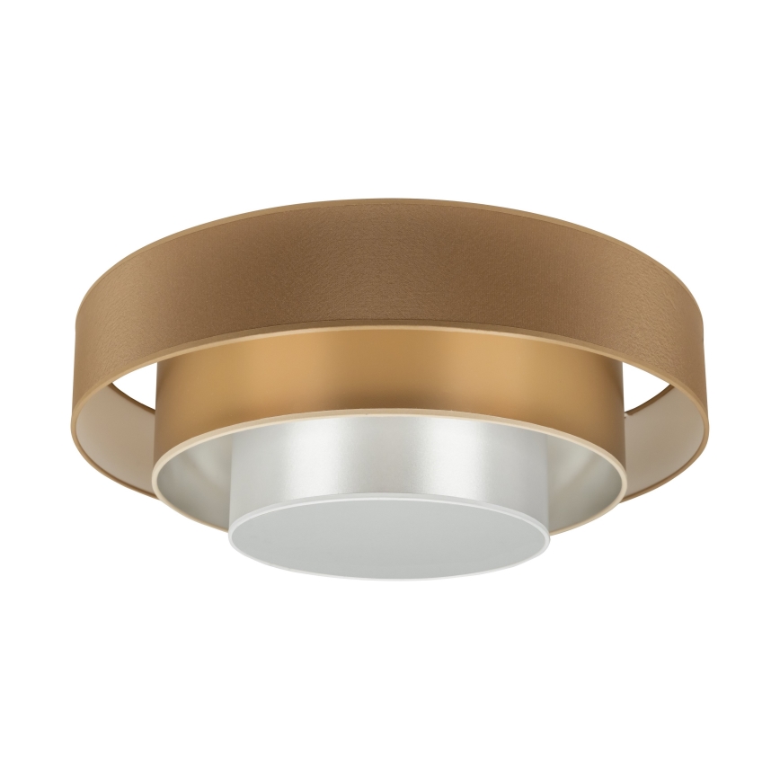 Duolla - LED Plafondlamp LUNETA LED/26W/230V diameter 60 cm 4000K bruin/goud/wit