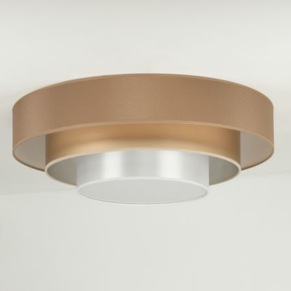 Duolla - LED Plafondlamp LUNETA LED/26W/230V diameter 60 cm 4000K bruin/goud/wit