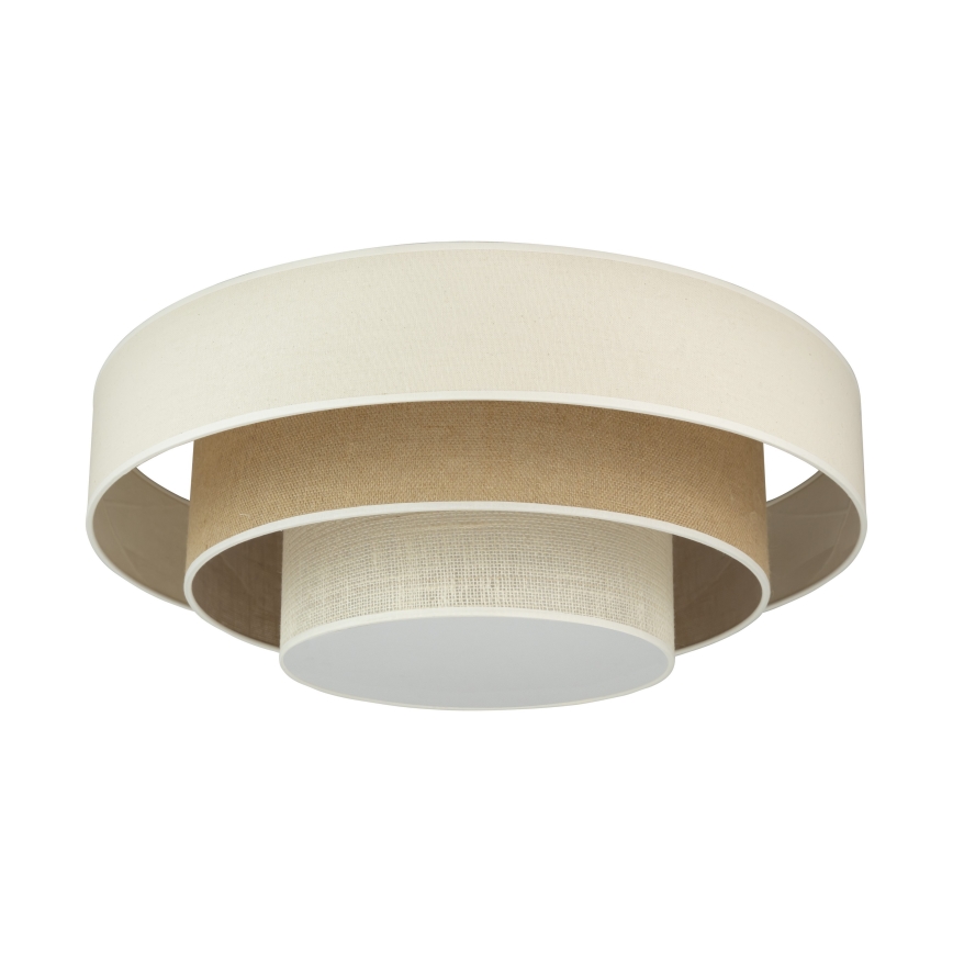 Duolla - LED Plafondlamp LUNETA LED/26W/230V diameter 60 cm 4000K crème/bruin
