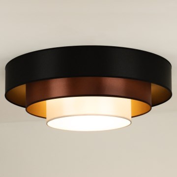 Duolla - LED Plafondlamp LUNETA LED/26W/230V diameter 60 cm 4000K zwart/koper/wit